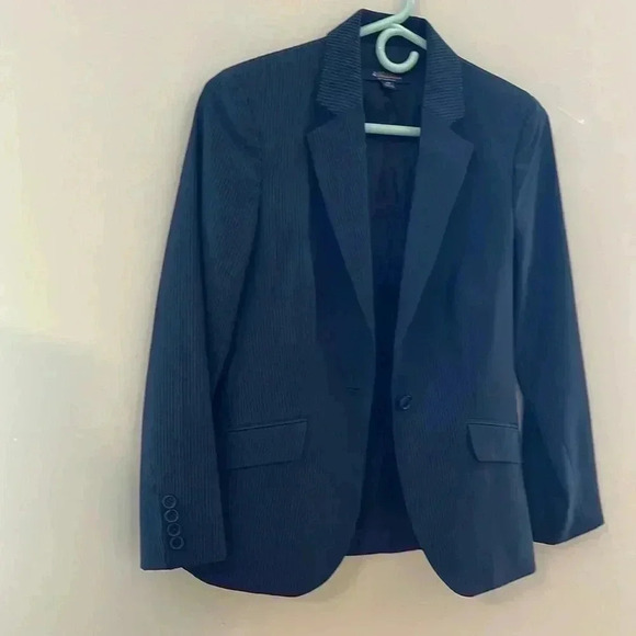 [4P]Brooks Brother Blue Pinstripe Wool  Blazer Jacket - Picture 2 of 15